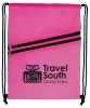 Good Value™ Neon Multi-Zippered Drawstring Backpack - Neon pink